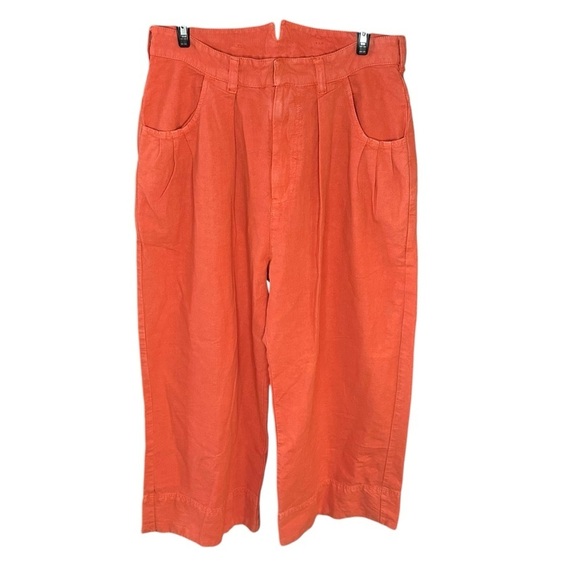 Free People Sweet Talk Chino Pants in Red Mango women size 4 NWOT - Picture 5 of 14